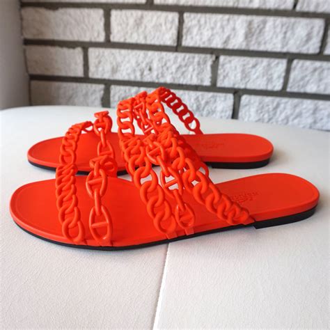 hermes sandal new|Hermes jelly flat sandals.